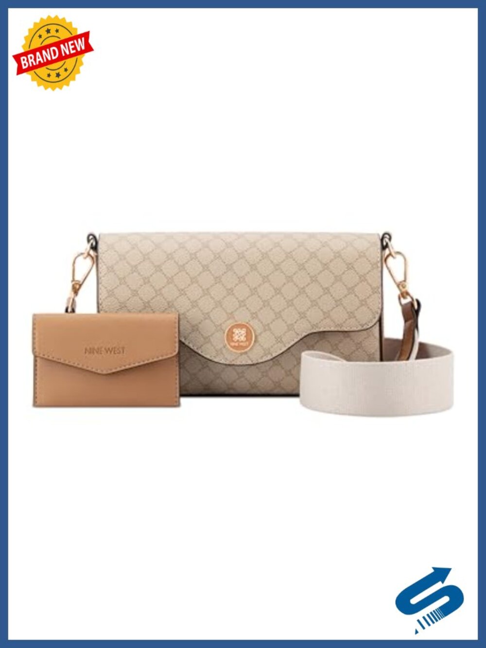 Mini Flap Crossbody with Card Case - Faux Leather